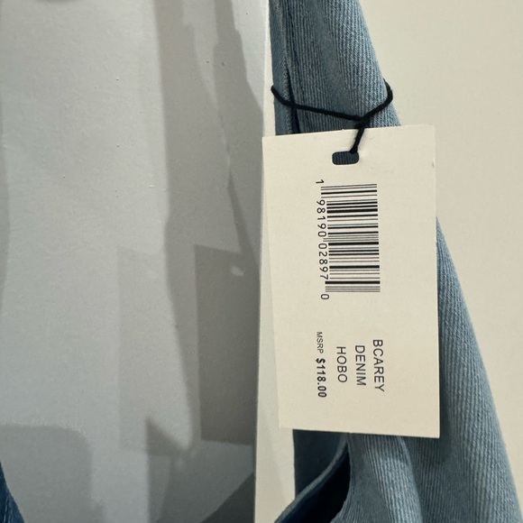 Steve Madden Patchwork Denim Shoulder Bag - Blue & Black - Picture 2 of 3